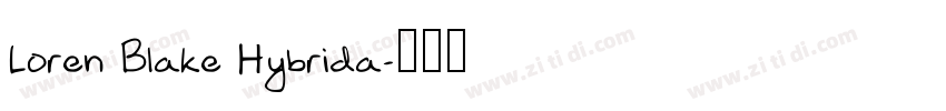 Loren Blake Hybrida字体转换